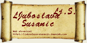 LJuboslava Susanić vizit kartica